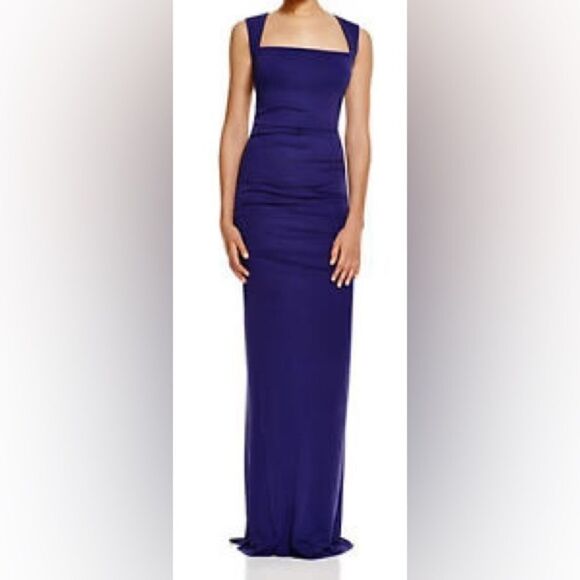 Nicole Miller Dresses & Skirts - NWT Nicole Miller Royal Blue Purple Ruched Dress Gown CS0193 Size 0